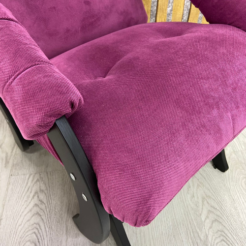 Кресло-маятник Неаполь Модель 12 (Венге-эмаль/Ткань Фиолетовый Verona Cyklam)