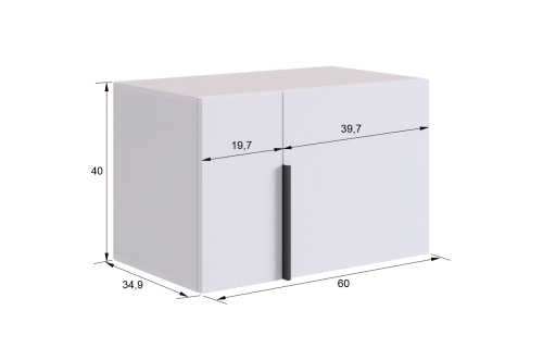 Антресоль 2дв. Баско L600 (Графит)